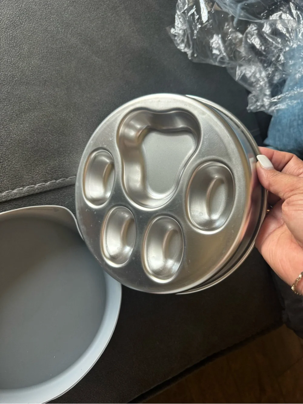 PawsPik 18/8 Stainless Steel Four-Ridge Slow Feeder Dog Bowl